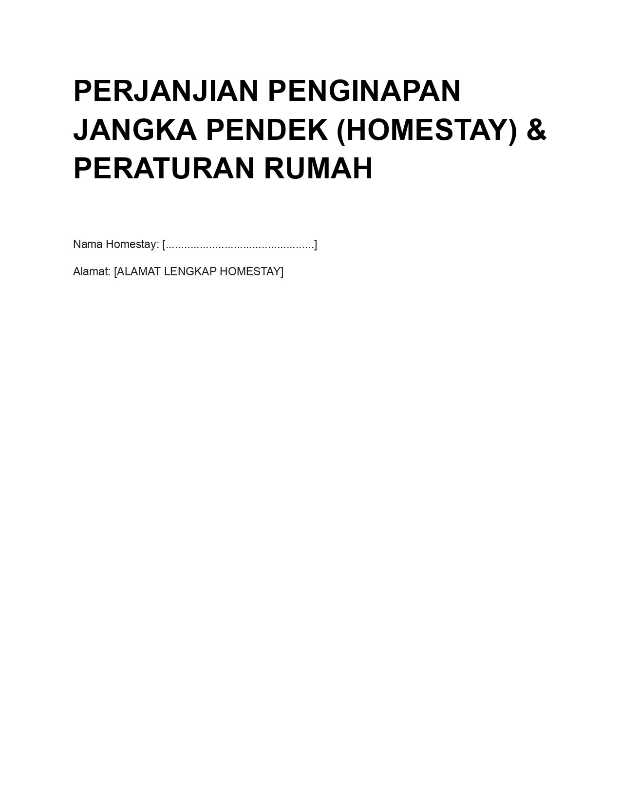 Homestay Rental Agreement - Image 2